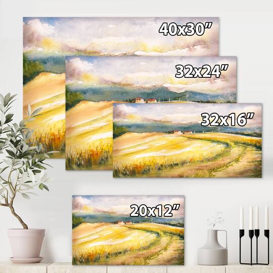 Designart - Golden Fields of Tuscany Italy